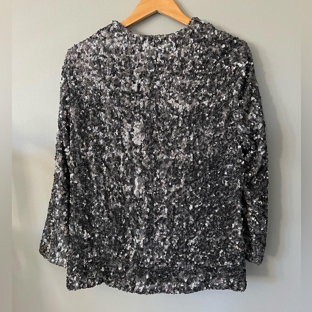 Chicos Sequined Jacket Size Large - image 3